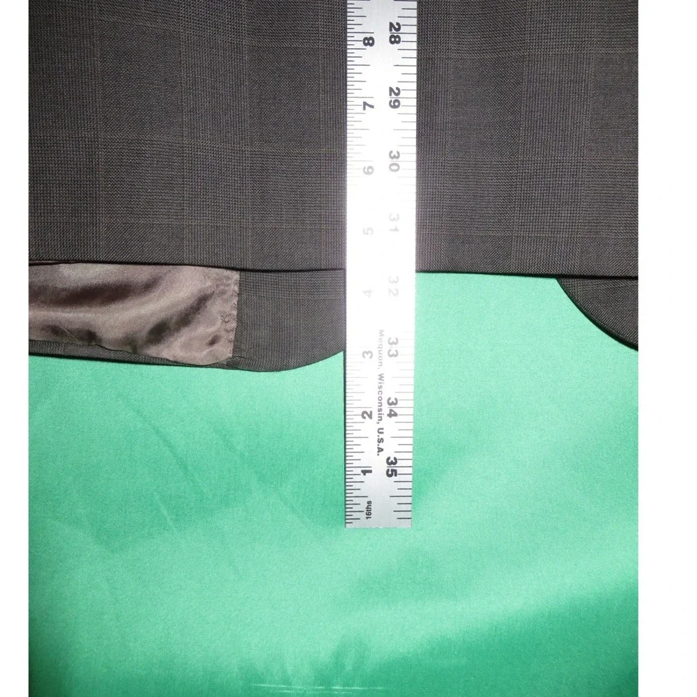 Jos. A. Bank Signature 2-Pc Brown Glen Plaid 100% Wool Suit 2 Button 46R/41x31.5 - Picture 13 of 16